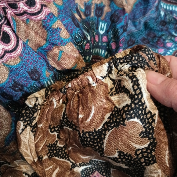 EARTHBOUND TRADING CO Harem Boho Hippie Gypsy Loose High Waist Pants Women Small - Picture 7 of 9